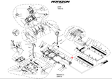 Horizon T7.6 LS760T LS780T Fitness Treadmill Left Rear Roller Cover 076299 - hydrafitnessparts