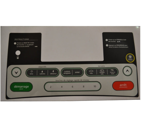 Hydra Fitness Exchange CE4.3 - EP571 - 2012 Elliptical Console Sticker Set 1000233661 - hydrafitnessparts