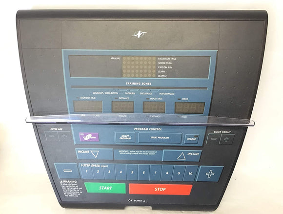 Icon Health & Fitness, Inc. Display Console Panel 172984 or etnt0990a or etnt0990 Works with NordicTrack EXP1000i NTEXP1000 Treadmill - fitnesspartsrepair