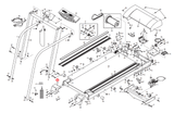 Image 1050SE 800Q 850SE SE7.8 Treadmill Left Rear Endcap 167487 - hydrafitnessparts