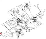 Inspire Elliptical Seat Rail to Frame Mount Screw M8-1.25x20mm 0111-008-208A - hydrafitnessparts