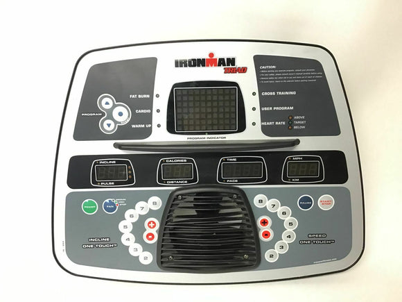Ironman Triumph Keys Health Fitness Treadmill Display Console Penal 406-00047 - fitnesspartsrepair