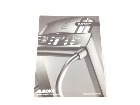 Landice 60 Series - L7 Trainers - Jul-2003 Treadmill Owners User's Manual 72047 - hydrafitnessparts