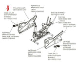 Life Fitness 95Ci 95Re 95Ri Recumbent Bike Right Pedal Crank Arm 0K39-01042-0007 - fitnesspartsrepair