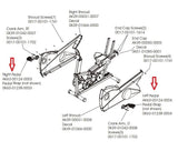 Life Fitness 95Ri Recumbent Bike Left / Right pedal W/O Straps AK63-00124-0004 - fitnesspartsrepair