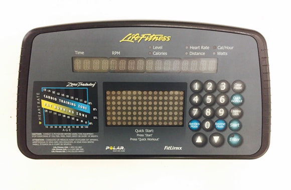 Life Fitness CT9500 CT 9500 HR Display Console Panel & PCB PCA LifeCycle - fitnesspartsrepair