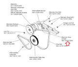 Life Fitness Elliptical Alternator Strap with Insert 0K61-02601-0000 - hydrafitnessparts