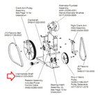 Life Fitness Elliptical Intermediate Shaft Pulley Wheel Assembly 0K62-01223-0000 - hydrafitnessparts