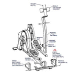 Life Fitness Elliptical Left Front Shroud Service Assembly MFR-8232801 8765701 - hydrafitnessparts