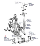 Life Fitness Elliptical Right Front Shroud Service Assembly MFR-8232901 8765801 - hydrafitnessparts