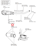 Life Fitness Elliptical Right Interior Link Arm Cover 0K61-06320-0002 - hydrafitnessparts