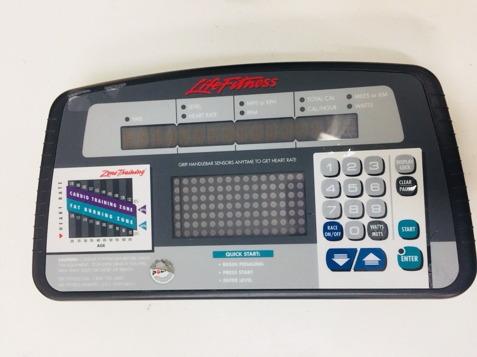 Life Fitness LC9500RHR LC 9500HR Display Console Panel Recumbent Bike LifeCycle