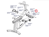 Life Fitness R3 - R35 Recumbent Bike Right Pedal With Strap REX2B8L - fitnesspartsrepair