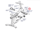 Life Fitness R3 R35 Recumbent Bike Right Pedal With Strap REX2B8L - fitnesspartsrepair