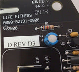 Life Fitness Treadmill Lens Cover Center Handrail Circuit Board A080-92191-D000 - hydrafitnessparts