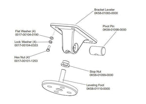 Life Fitness Treadmill Leveler Foot Level & Pivot Leg 95ti T9e T9i 93t 95te - fitnesspartsrepair