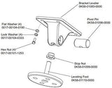 Life Fitness Treadmill Leveler Foot Level & Pivot Leg 95ti T9e T9i 93t 95te ++ - fitnesspartsrepair