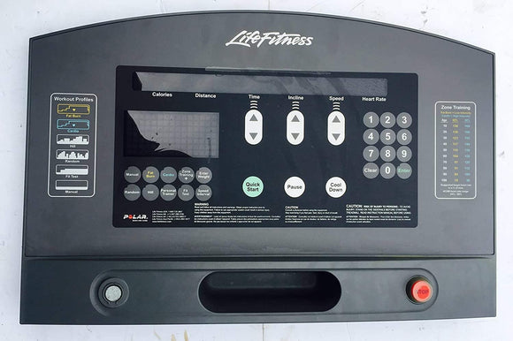 Life Fitness Treadmill Upper Display Console Panel A084-92184-a006 or K58M-12616-0000 95ti t9i CLST Club Series - fitnesspartsrepair
