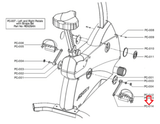 Life Fitness Upright Bike Right Crank Arm REX3GJ4 - hydrafitnessparts