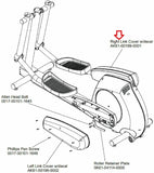 Life Fitness X9i X9 Elliptical Right Exterior Link Arm Cover AK61-00199-0001 - hydrafitnessparts