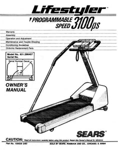 Life Styler 1500-831.296457 Treadmill Owners Manual Quadra Drive Motor 100028 - hydrafitnessparts