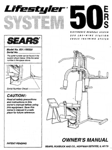 Life Styler 831.159320 Strength System Owner Manual 113307 - hydrafitnessparts