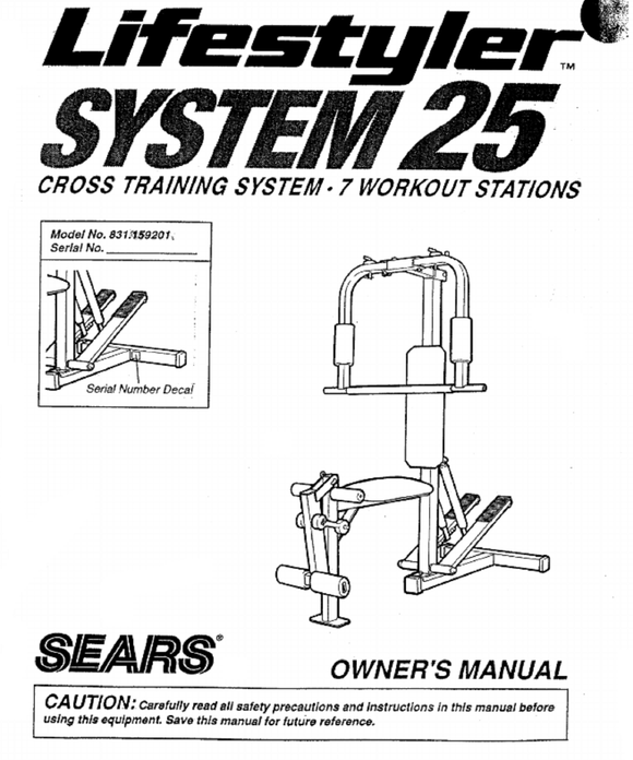 Life Styler SYSTEM - 831.159201 Strength System Owner Manual 110499 - hydrafitnessparts