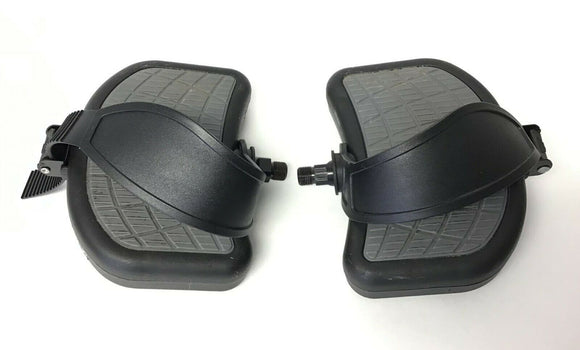 Lifecore 1050UBS Upright Bike Universal Left and Right Foot Pedal Set 9/16