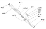 Livestrong Horizon AFG Fitness Treadmill Flexible Tube Down End Cap 1000226907 - hydrafitnessparts