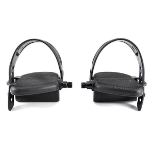 Magnum Fitness Systems Upright Bike Pedal Pair Set With Straps 1/2" - fitnesspartsrepair