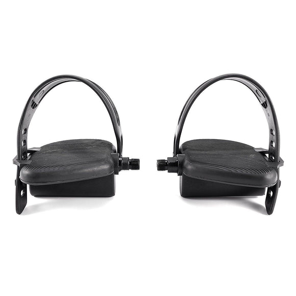 Magnum Fitness Systems Upright Bike Pedal Pair Set With Straps 1/2