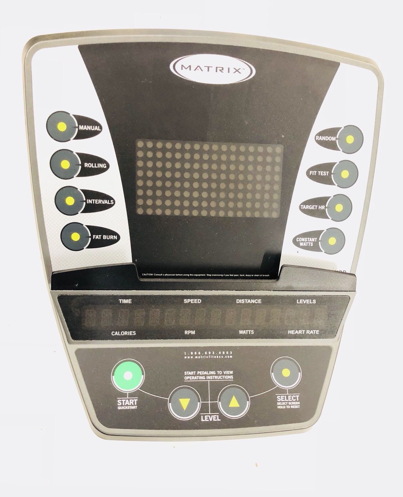 Matrix Fitness Elliptical Bike Control Console Display Panel 028271-AB ...