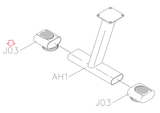 Matrix Fitness W1x-G4 - AR09 Rower Rear Foot Stabilizer End Cap 000923-AB - hydrafitnessparts