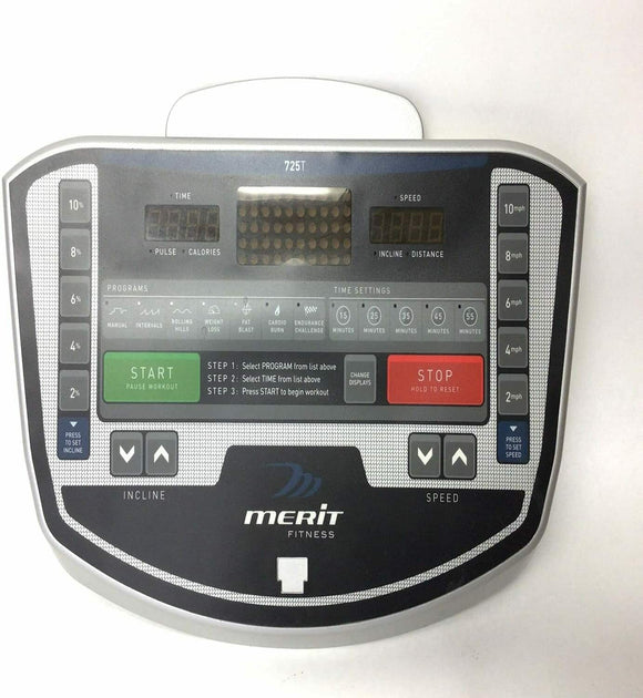 Merit Tempo Fitness Gear 725T Treadmill Display Console Panel 099990 or 078522 - hydrafitnessparts