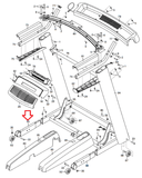 NordicTrack 1750 2450 2950 Treadmill Left Extension Leg 358698 - hydrafitnessparts