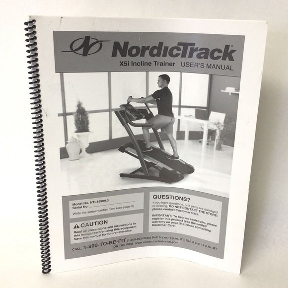 NordicTrack 831.248180 831.248183 NTL159093 Treadmill Owner Manual 299074 R0910A - hydrafitnessparts