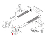 NordicTrack 8500 Treadmill Rear Foot Bracket W/ Transport Wheel 293547 & 178301 - fitnesspartsrepair