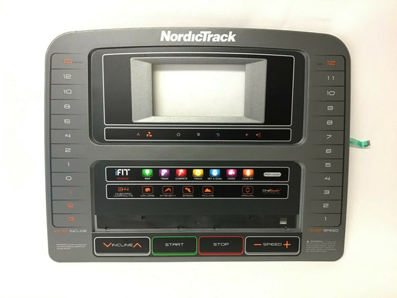 Nordictrack C1600 Pro Treadmill Display Console Membrane Overlay 366386 351619 - fitnesspartsrepair