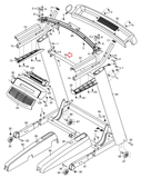 NordicTrack Commercial 1750 2450 Elite 5000 Treadmill Upright Crossbar 353159 - hydrafitnessparts