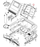 Nordictrack Commerical 2250 2450 - NTL201120 Treadmill Console Back Cover 342432 - hydrafitnessparts