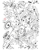 NordicTrack Comm.S10i S15i S22i Stationary Bike Tensioner Screw with Nut 407731 - hydrafitnessparts