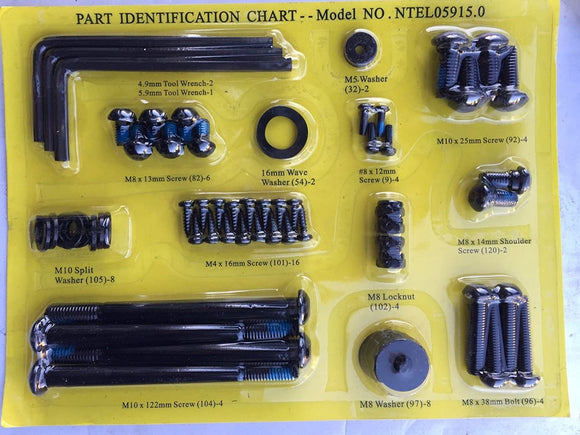 NordicTrack Elliptical E 7.0z e7.0z Hardware Assembly Kit Nuts & Bolts - hydrafitnessparts