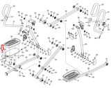 NordicTrack Elliptical Left Pedal Handle 376821 - fitnesspartsrepair
