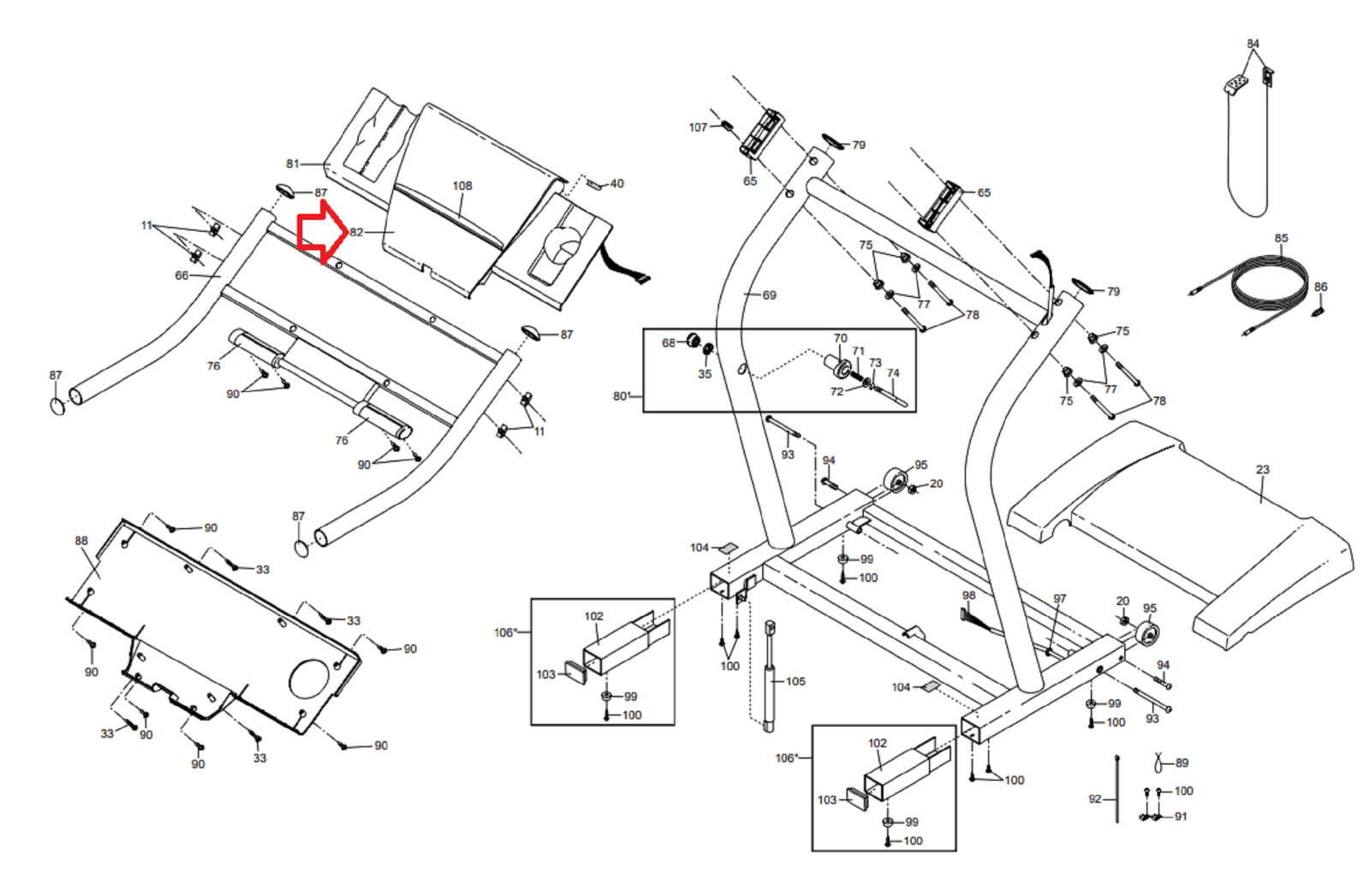 Nordictrack exp 2024 1000 xi parts