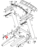 NordicTrack Freemotion 850 860 890 Treadmill Left Upright Cover 354528 - hydrafitnessparts