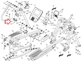 NordicTrack FREESTRIDE TRAINER FS7I FS9I FS10I Elliptical Pivot Cover B 397748 - hydrafitnessparts