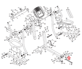Nordictrack Proform Elliptical Latch Bracket Axle 3.05" 247251 - fitnesspartsrepair