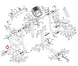 Nordictrack Proform Elliptical Left Foot Pedal Bracket with Weld Nuts 247239 - fitnesspartsrepair