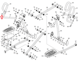 NordicTrack ProForm Elliptical Left Rear Handlebar Cover 377963 - fitnesspartsrepair
