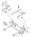 NordicTrack Proform Reebok 505 CST Treadmill Right HandRail Cover 324276 - fitnesspartsrepair